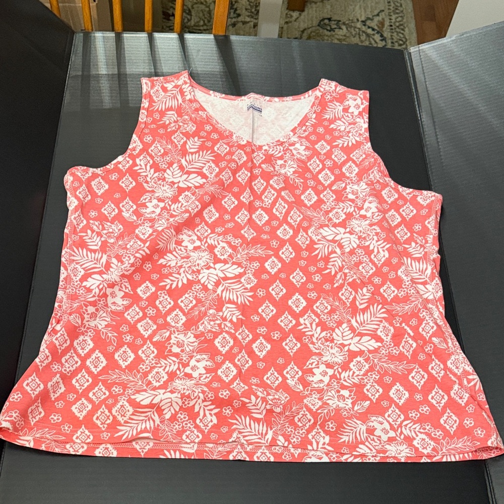 Flower pinky peach tank top